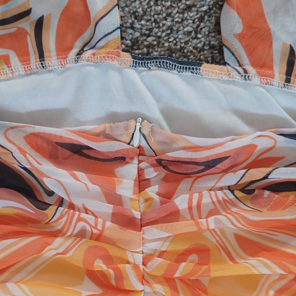 Princess Polly Vivianna Orange Print Mini Dress - Picture 7 of 9